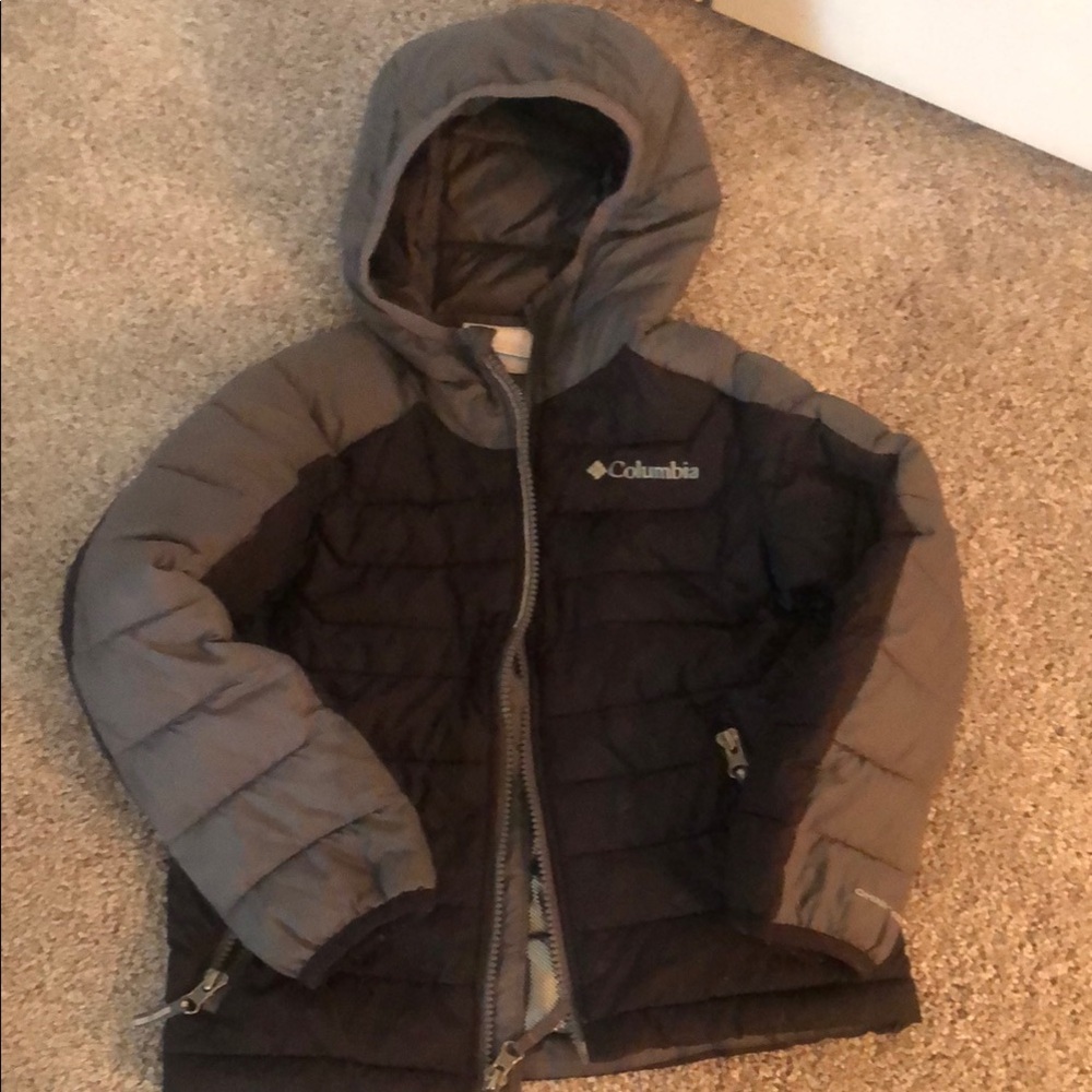 Kids Columbia Black and Gray Hooded Jacket